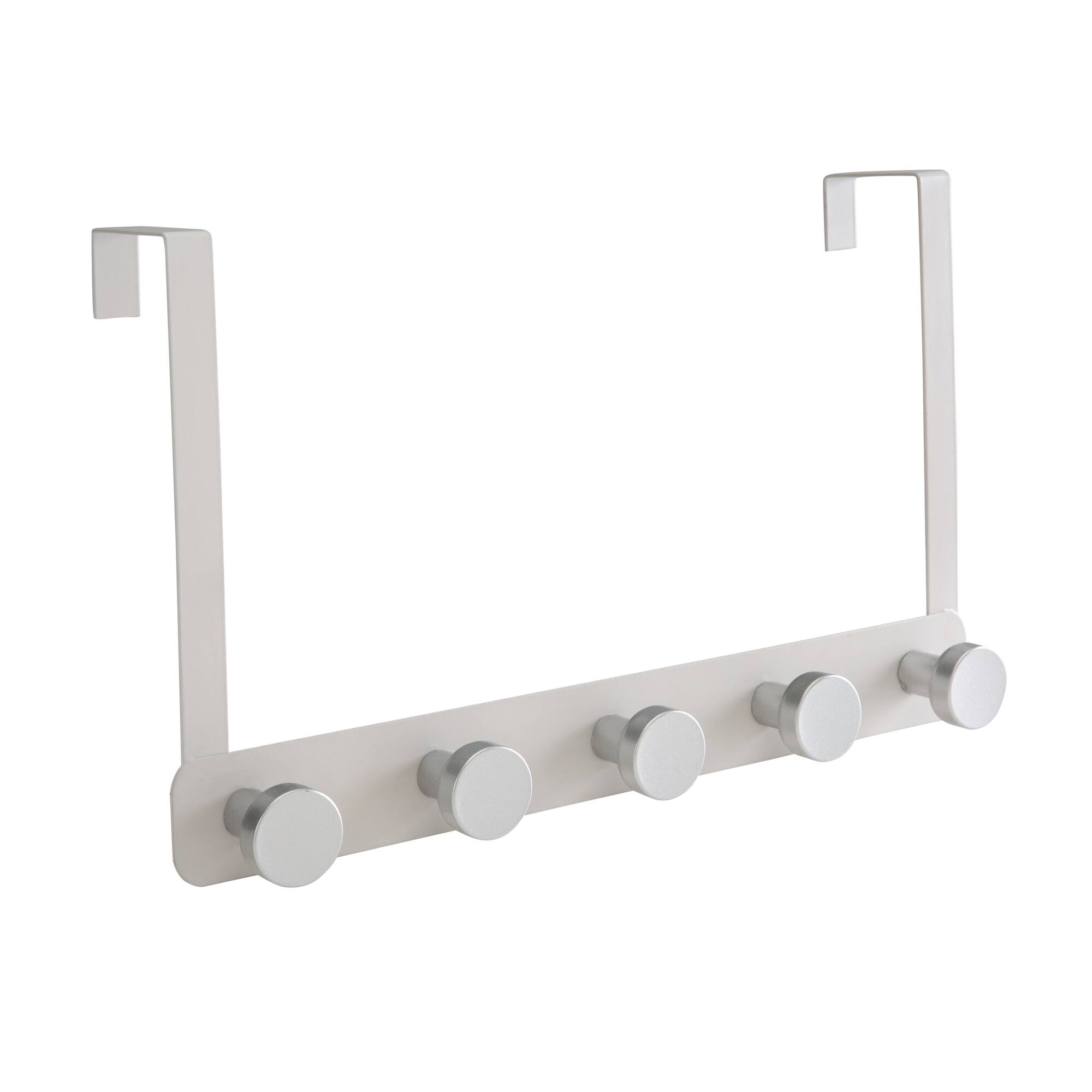 Elle Décor White 5 Hook Over the Door Hook